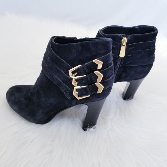 Guess LATOIAN Black Suede Ankle Boots Size 8 - Picture 5 of 8